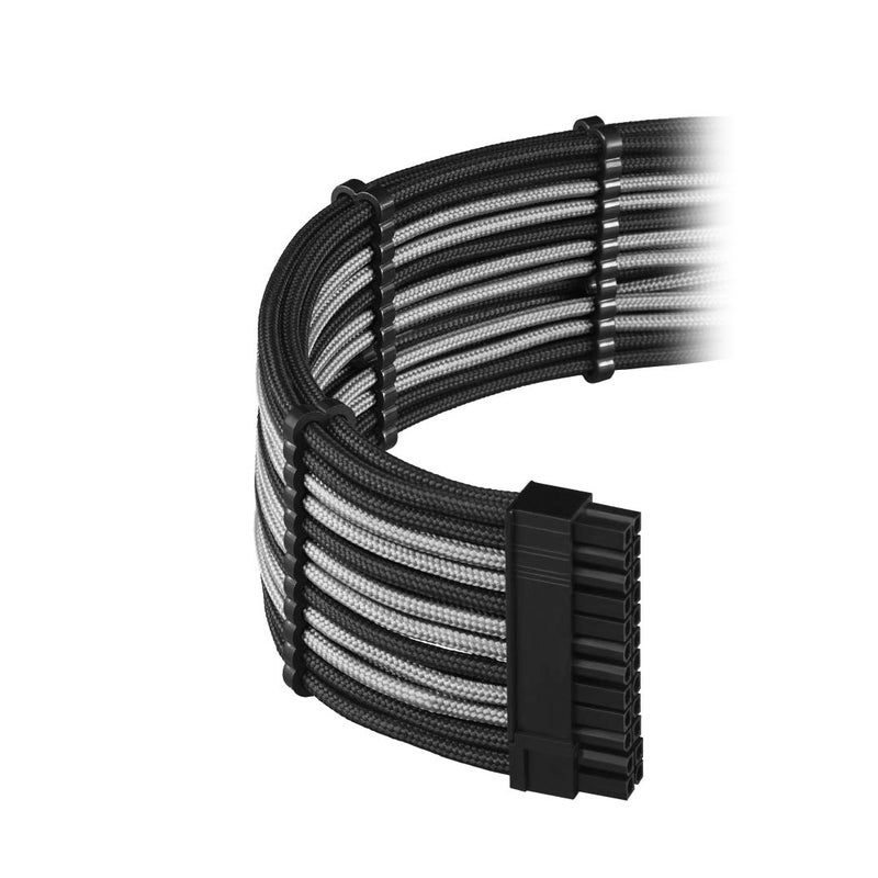 CableMod RT-Series Pro ModFlex Sleeved Cable Kit for ASUS/Seasonic/Phanteks Revolt (Black + Silver) - Image 2